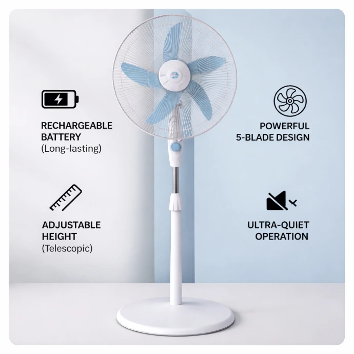 [377069] Ventilateur Ilux Lxf-1851 Rechargeable